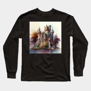 Castle Watercolor Ornament Long Sleeve T-Shirt